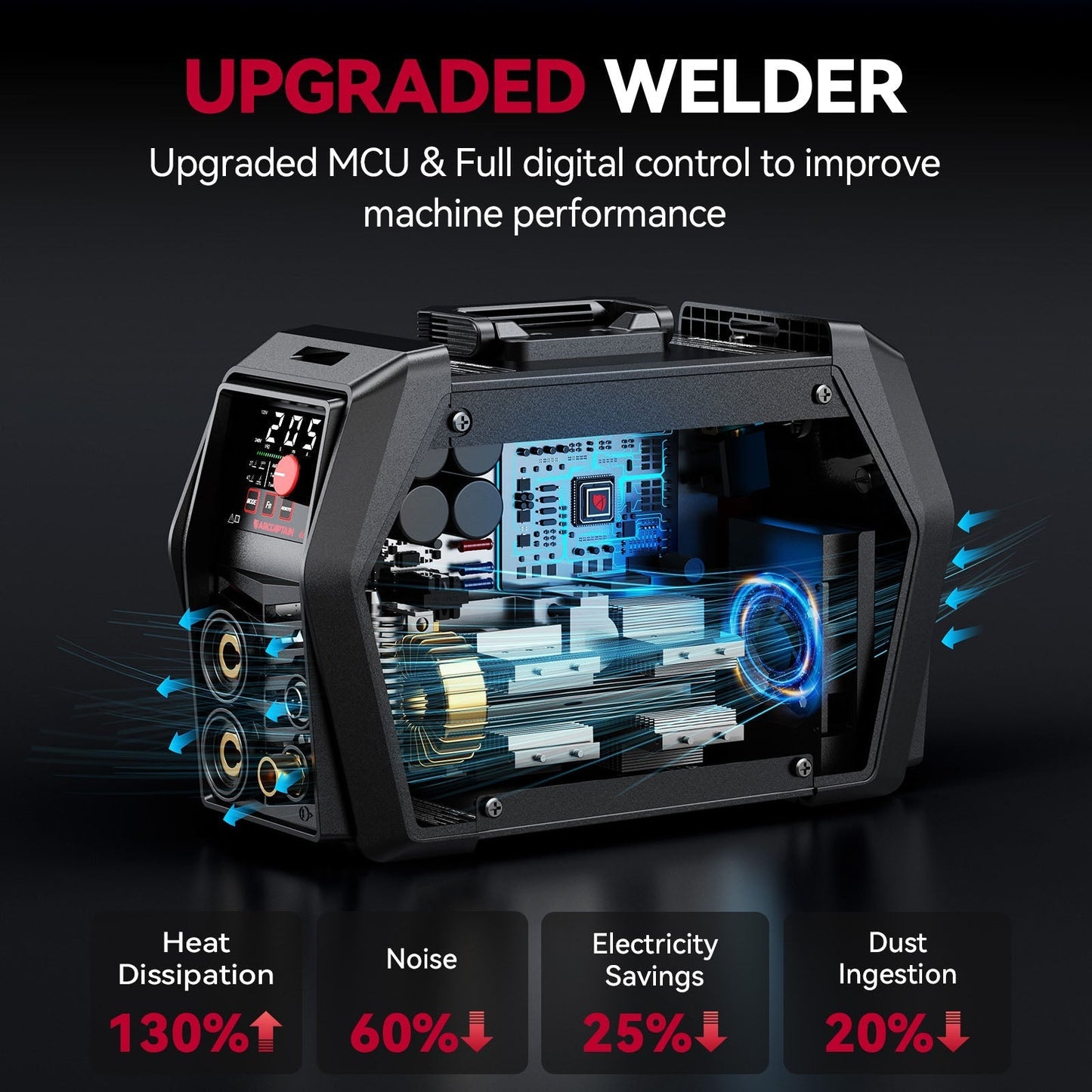 Arccaptain TIG205 Pro DC TIG Spot Cold Welder
