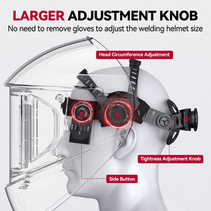 EXSpace X300 Auto Darkening Welding Protective Hood Rivet